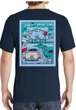 Load image into Gallery viewer, Navy Blue Silver Moon Characters Shirt